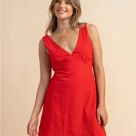 Rhythm Red Belle Mini Dress (size small) - Picture 4 of 7